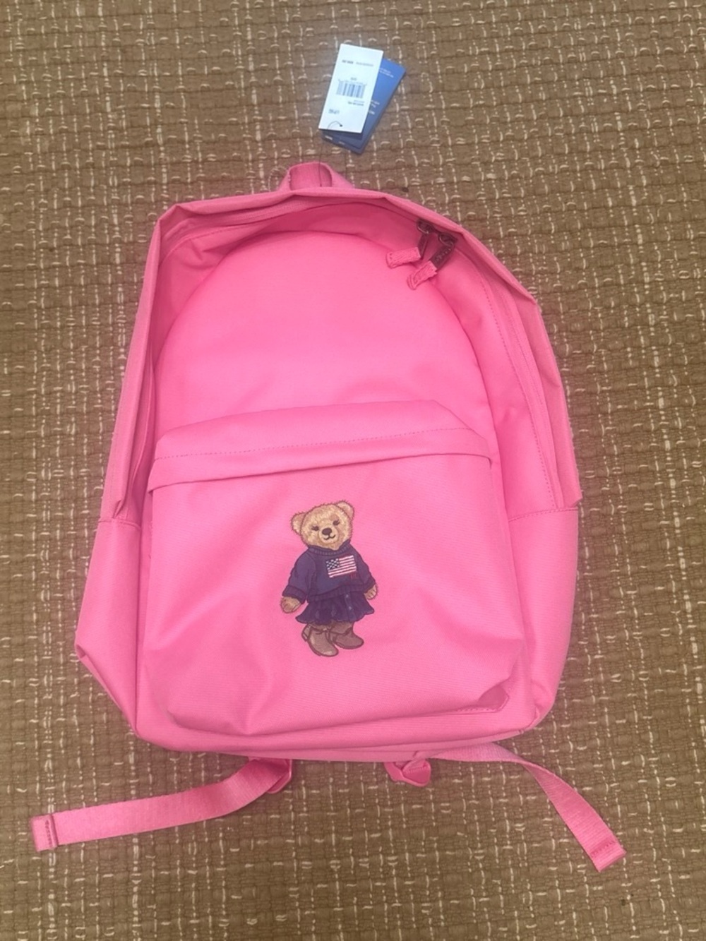 Polo by Ralph Lauren Hot Pink Teddy Bear Backpack